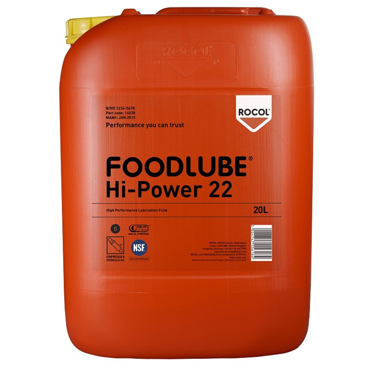 FOODLUBE Hi-Power 22 Rocol 20l RS15795