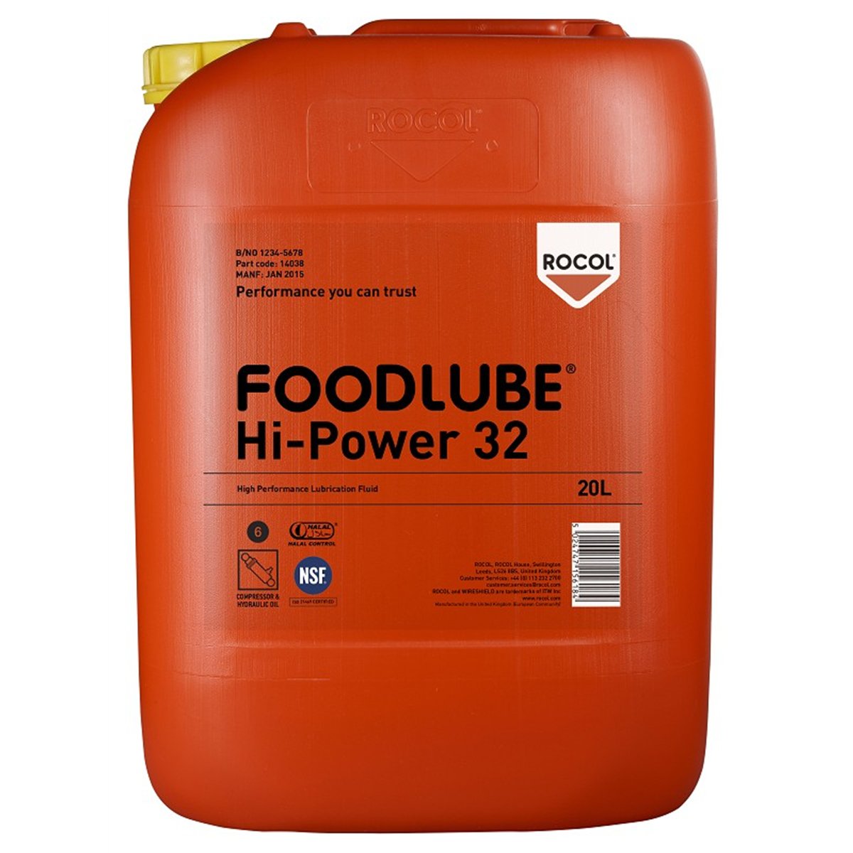 FOODLUBE Hi-Power 32 Rocol 20l RS15895