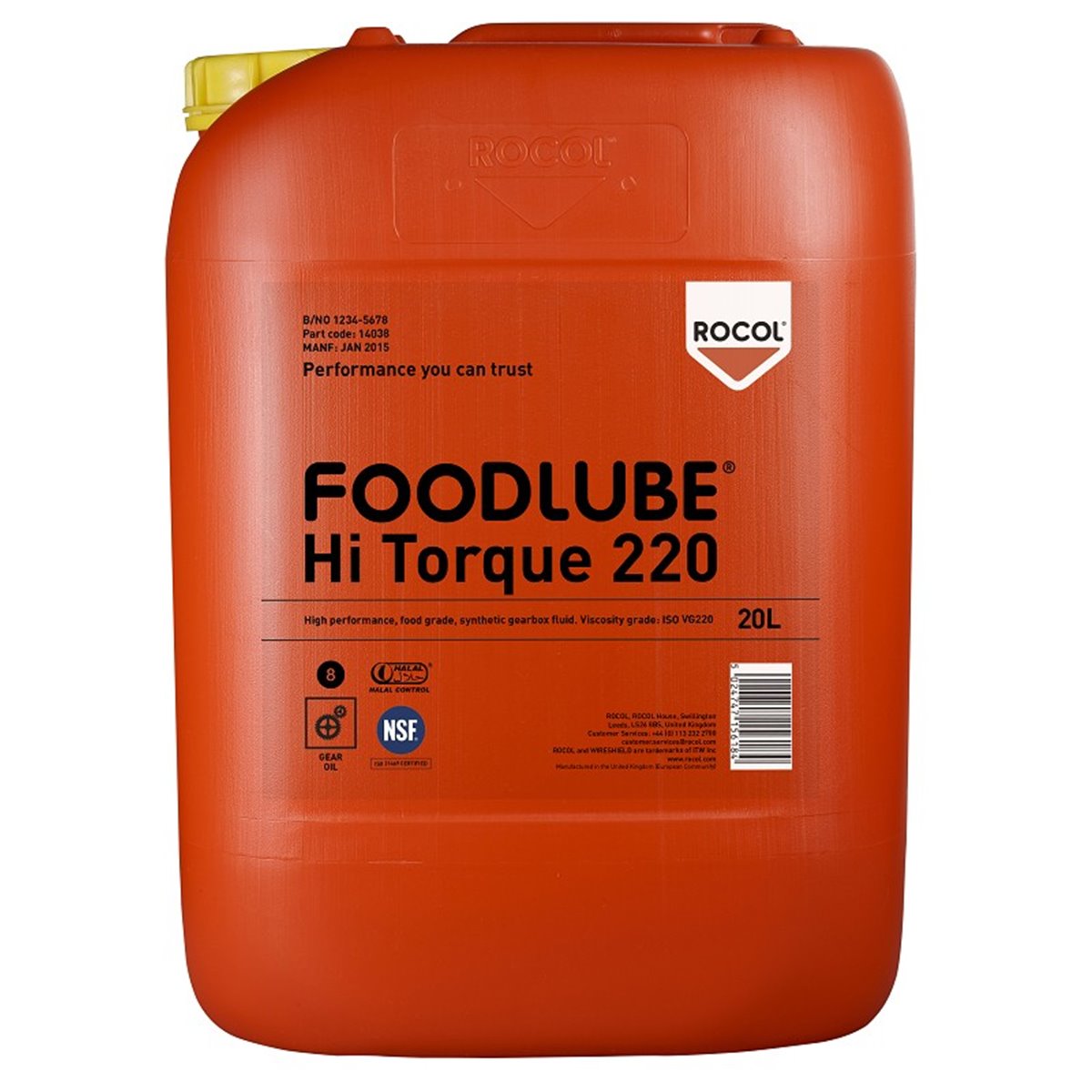 FOODLUBE HI-TORQUE 220 Rocol 20l RS15525