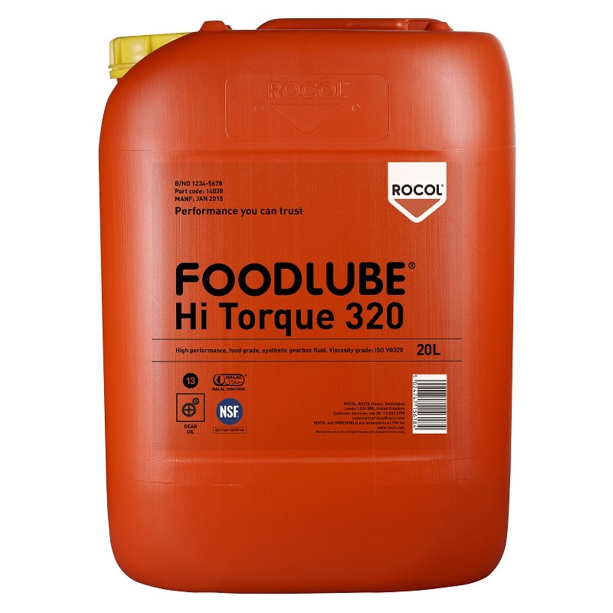 FOODLUBE HI-TORQUE 320 Rocol 20l RS15765