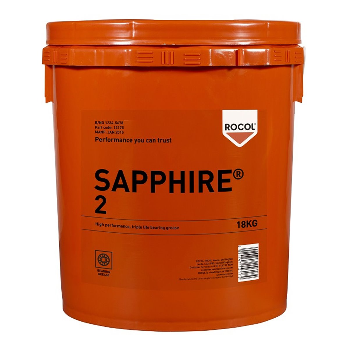 SAPPHIRE 2 BEARING GREASE Rocol 18kg RS12175