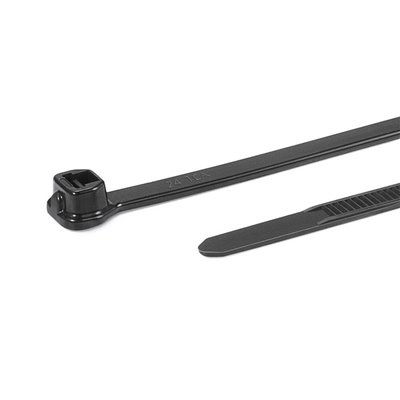 Opaska kablowa X80L-PA66W-BK, 4.65x385mm, czarna, 100 szt. HellermannTyton
