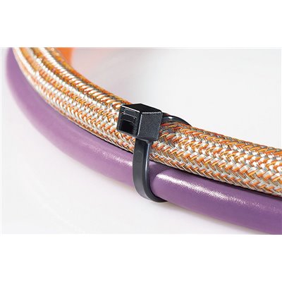 Cable tie LK2A-PA66HIR-BK, 4.6x270mm, black, 500 pcs. HellermannTyton