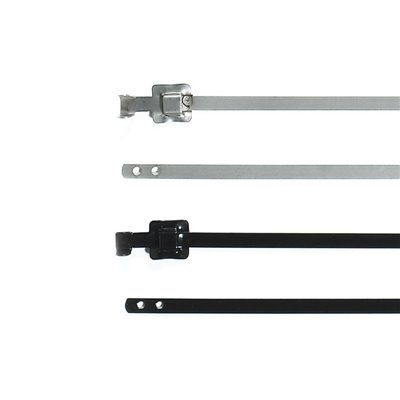 Stainless steel cable tie MLT24SSC10-SS316/SP-BK, 10.26x630mm, black, 50 pcs. HellermannTyton