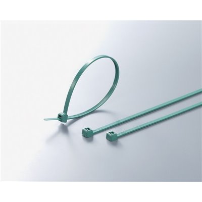 Cable tie, detectable MCTS100-PA66MP+-GN, 2.5x100mm, green, 100 pcs. HellermannTyton