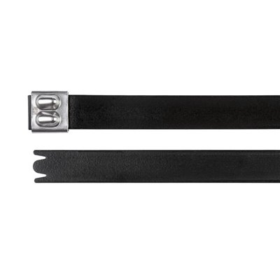 Stainless steel cable tie MBT23XHFC-SP/SS316-BK, 12.3x575mm, black, 50 pcs. HellermannTyton