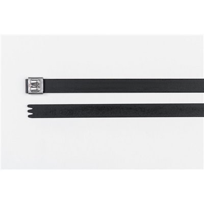 Stainless steel cable tie MBT49XHDFC-SS316/SP-BK, double wrap, 12.3x1245mm, black, 25 pcs. HellermannTyton
