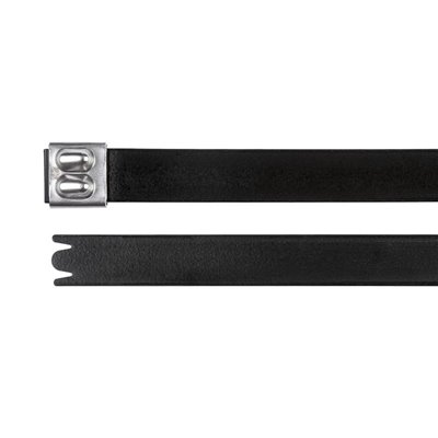 Stainless steel cable tie MBT27UHFC-SP/SS316-BK, 16x681mm, black, 50 pcs. HellermannTyton