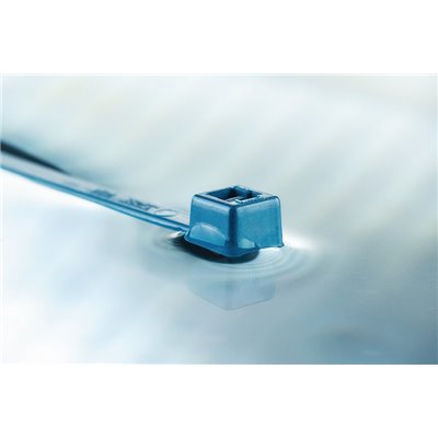 Cable tie, detectable MCTPP50L-PPMP+-BU, 4.6x390mm, blue, 100 pcs. HellermannTyton