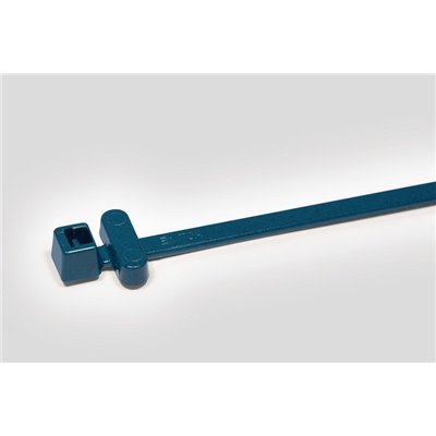 RFID cable tie, detectable 200x4.6mm, MCTRFIDCHA-PA66MP-BU, polyamide 6.6, blue, 100 pcs. HellermannTyton