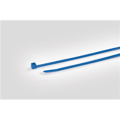 Cable tie T50R-PA66-BU, 4.6x200mm, blue, 100 pcs. HellermannTyton