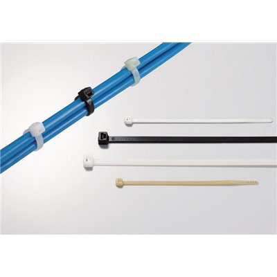 Cable tie T50L-PA66-BU, 4.6x390mm, blue, 100 pcs. HellermannTyton
