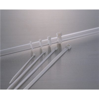 Cable tie T50L-PA66V0-WH, 4.7x390mm, white, 100 pcs. HellermannTyton