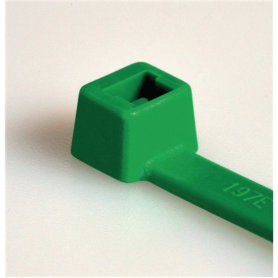 Cable tie T120R(E)-PA66-GN, 7.6x387mm, green, 100 pcs. HellermannTyton
