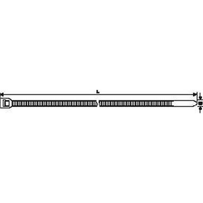 Opaska kablowa rozpinalna 340x7,6 RLT120-N66-NA 100szt. HellermannTyton