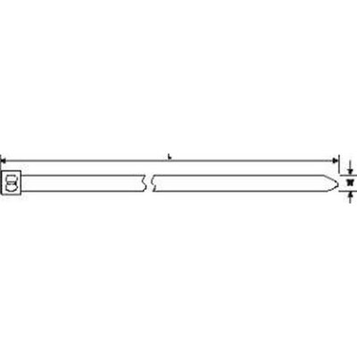 Stainless steel cable tie 362x12,3 MBT14XH-316-SS-NA 50pcs. HellermannTyton