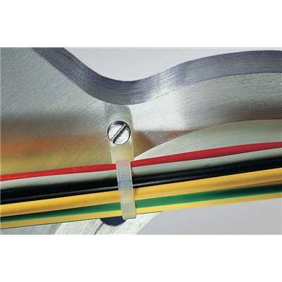 Fixing cable tie T50MR-PA66W-BK, 4.7x215mm, black, 100 pcs. HellermannTyton