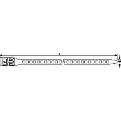 Opaska kablowa rozpinalna 180x7,0 SRT1807-TPU-BK 50szt. HellermannTyton