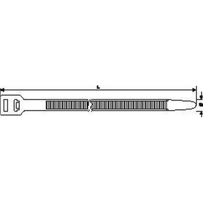 Opaska kablowa rozpinalna 515x12,5 RT250R-W-BK 25szt. HellermannTyton