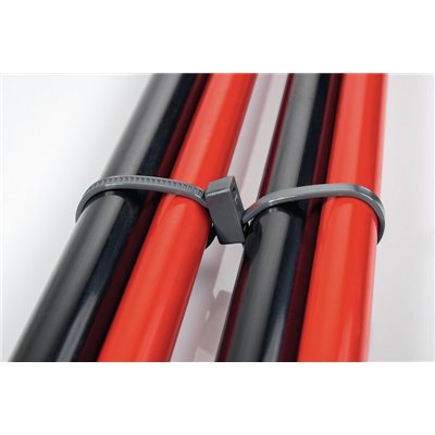 Cable tie T50RDH-PA66-BK 4.7x210mm, black, 100 pcs. HellermannTyton
