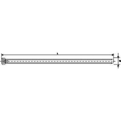 Cable tie 500x8,0 KR8/50-W-BK 50pcs. HellermannTyton