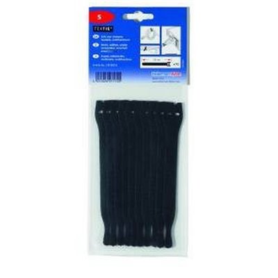 Hook and loop cable tie 150x12,5 TEXTIE-S-PA/PP-BK 10pcs. HellermannTyton