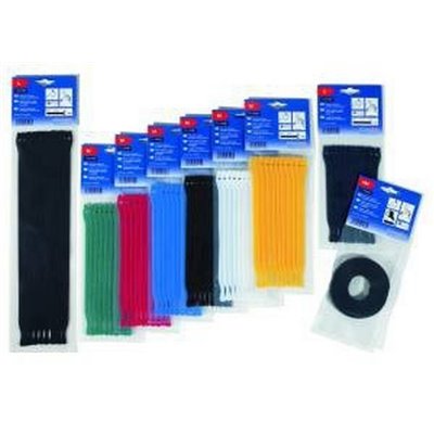 Hook and loop cable tie 150x12,5 TEXTIE-S-PA/PP-BK 10pcs. HellermannTyton