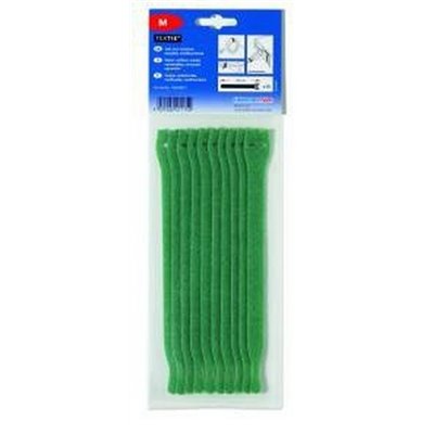 Hook and loop cable tie 200x12,5 TEXTIE-M-PA/PP-GN 10pcs. HellermannTyton