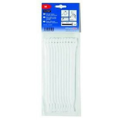 Hook and loop cable tie 200x12,5 TEXTIE-M-PA/PP-WH 10pcs. HellermannTyton