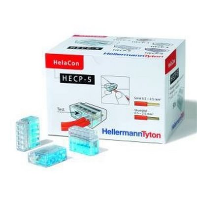 Złączki instalacyjne HelaCon HECP-5-PC-BU 50szt. HellermannTyton
