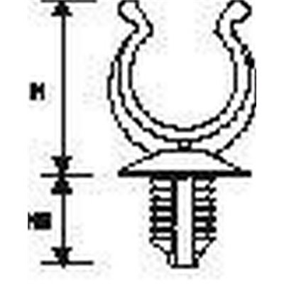 Corrugated tube clip CTC13FT6LG 500pcs. HellermannTyton