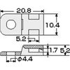 Cable tie mount for screw fixation CTAM1-PEEK-GY 100pcs. HellermannTyton