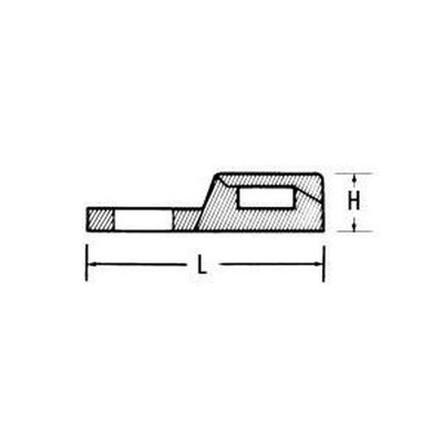 Cable tie mount for screw fixation CTAM2-PEEK-GY 100pcs. HellermannTyton