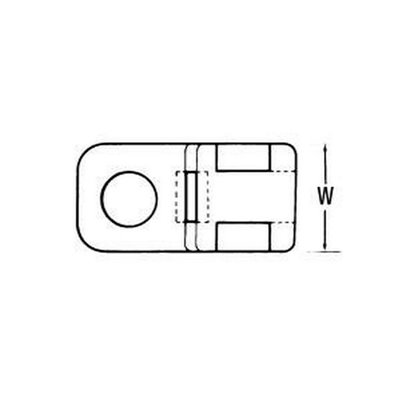 Cable tie mount for screw fixation CTAM2-PEEK-GY 100pcs. HellermannTyton