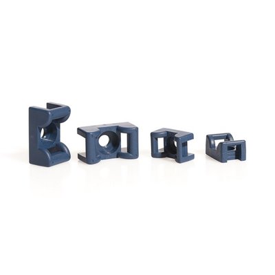 Cable tie mount MCKR6G5-PA66MP+-BU 11.8x17.8mm, blue, 100 pcs. HellermannTyton