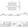 Flexible cable tie mount FlexTack FMB4APT-I-PA66HS-WH 100pcs. HellermannTyton