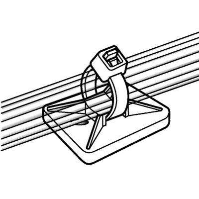 Self-adhesive cable tie mount MB3APT-I HellermannTyton