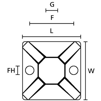 Self-adhesive cable tie mount MB3APT-I HellermannTyton