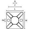 Self-adhesive cable tie mount MB3APT-I HellermannTyton