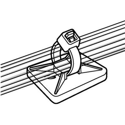 Self-adhesive cable tie mount MB4APT-I HellermannTyton