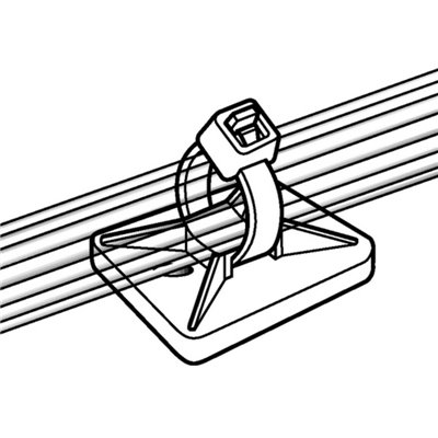 Self-adhesive cable tie mount MB5APT-I HellermannTyton