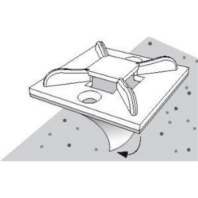 Self-adhesive cable tie mount MB2A-PA66-NA 100pcs. HellermannTyton