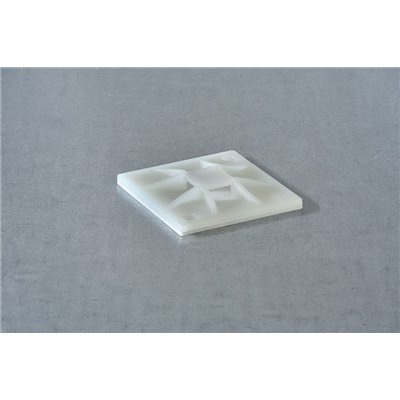 Self-adhesive cable tie mount QM20APT-A-PA66-WH HellermannTyton, 20x20mm, white, 100 pcs.