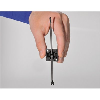 Cable tie mount QM20-PA66-BK HellermannTyton, 20x20mm, black, 100 pcs.