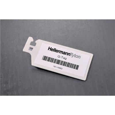 Identification plate 88x42mm, QT7040S-PA66-WH, polyamide 6.6, white, 50 pcs. HellermannTyton