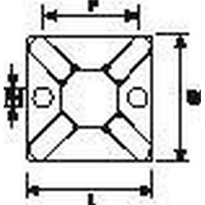 Cable tie mount MB5-N66-NA 100pcs. HellermannTyton