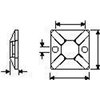 Cable tie mount MB5-N66-NA 100pcs. HellermannTyton