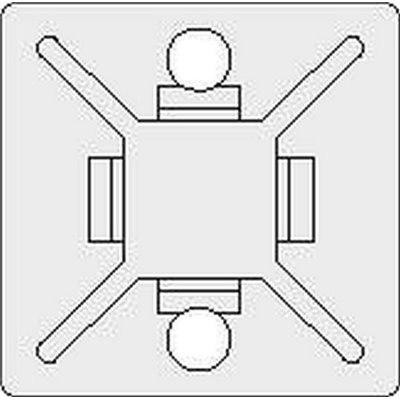 Cable tie mount MB5-N66-NA 100pcs. HellermannTyton