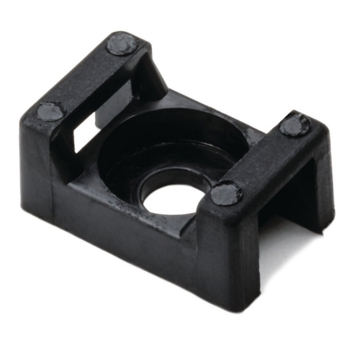 Cable tie mount for screw fixation CTM0-PA66-BK HellermannTyton, black, 100 pcs.