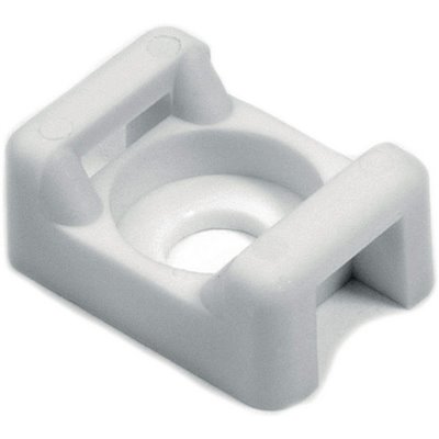 Cable tie mount for screw fixation CTM1-PA66-WH HellermannTyton, white, 100 pcs.